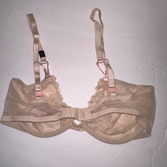 Victoria’s Secret unlined Lace Underwire Bra in Soft Beige size 36D NEW - Picture 7 of 16